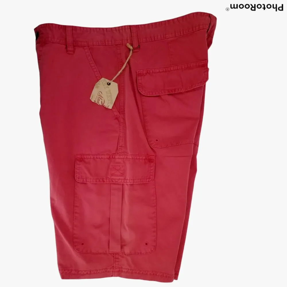 Madda Fella Shorts Mens 30 Red Cargo Inseam 10.5 New